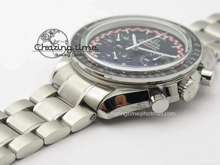 0516 Speedmaster SS 2013 Pro Racing On SS Bracelet Manual Winding Chrono Movement UrbanStyle 8230